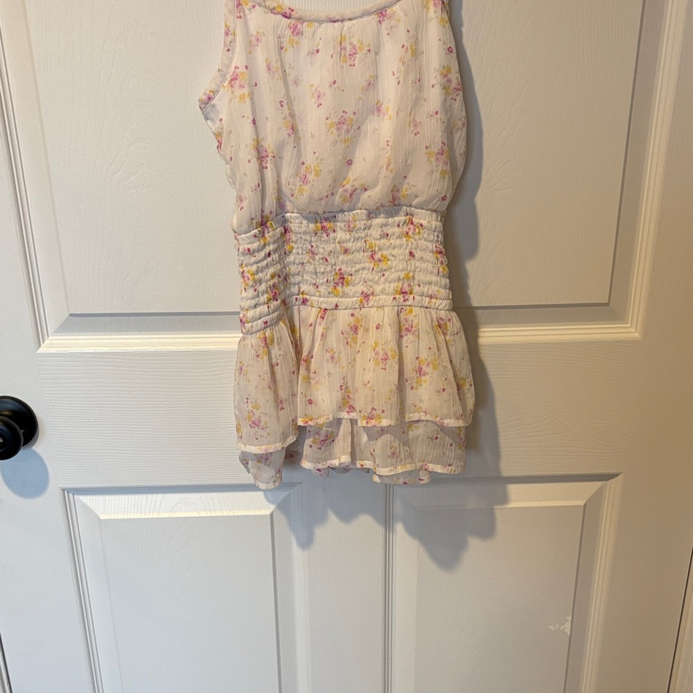 Abercrombie Kids Floral One Piece - Cream and Pink